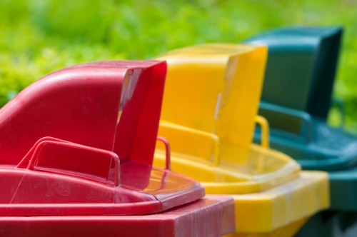 Recycling bins in a South East London neighborhood